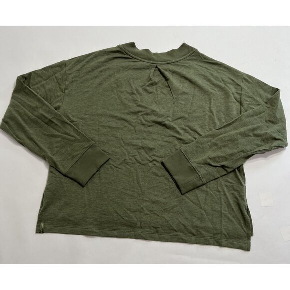 Travis Mathew Cloud French Terry Pullover Sweatshirt in Heather Clover - Picture 4 of 4